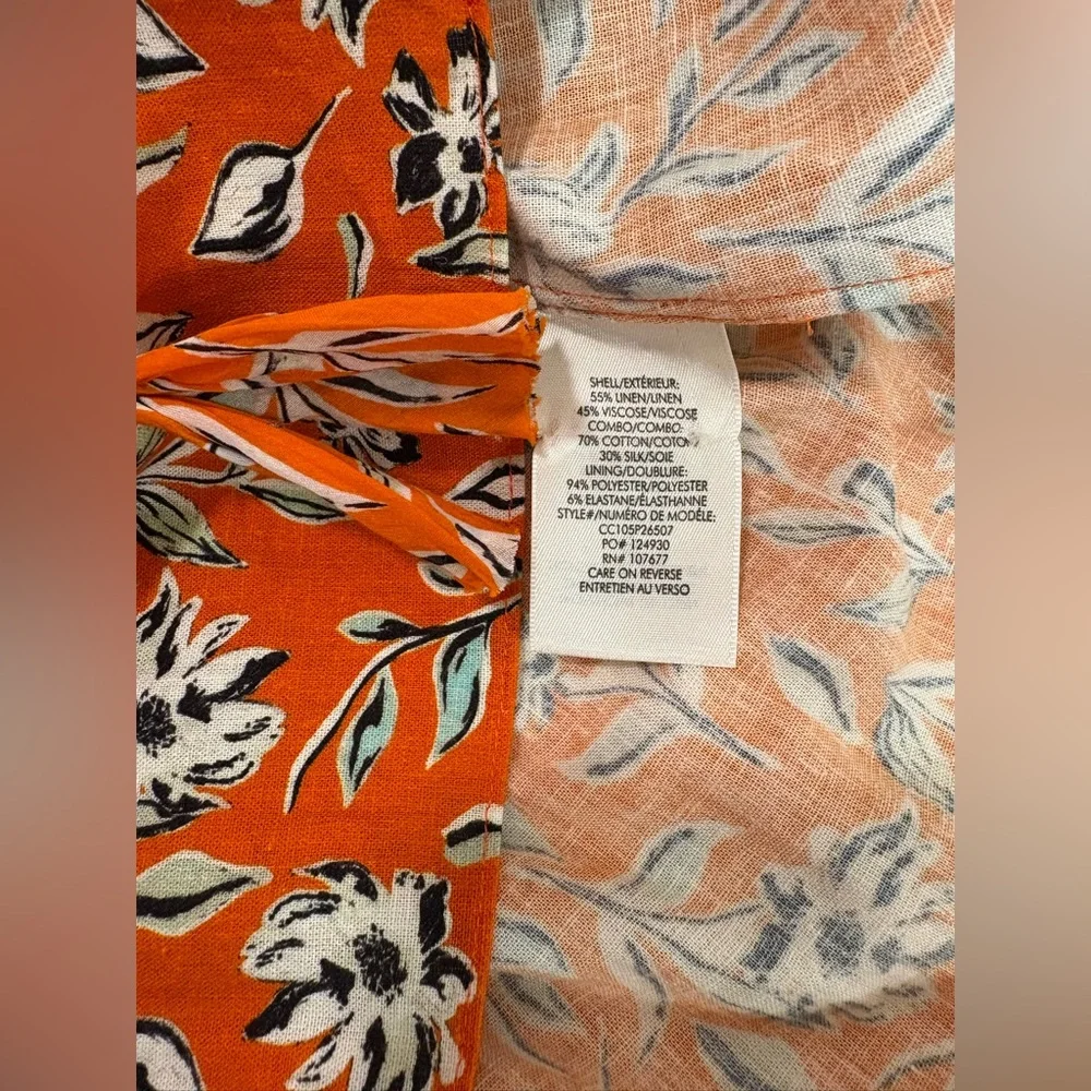 Alice + Olivia Lilian Belted Floral Print Linen-Blend Gauze Mini Dress Size 0 - Picture 12 of 12